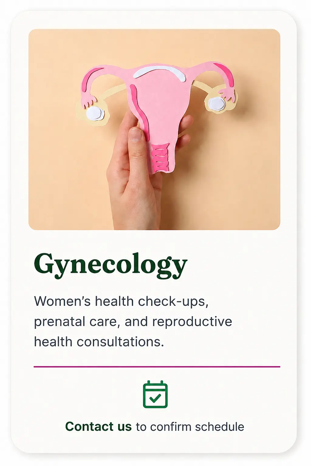 gynecology consultation schedule